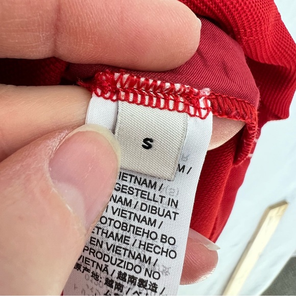 Tory Burch TECH PIQUÉ PICK STITCH GOLF DRESS Sz S Red Polo - Picture 11 of 12